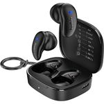 Belkin SoundForm Anywhere, Kabellose Halb In-Ear Bluetooth Kopfhörer mit Noise Cancelling, IPX4 Spritzwassergeschützt, 26 Std. Akkulaufzeit – Schwarz