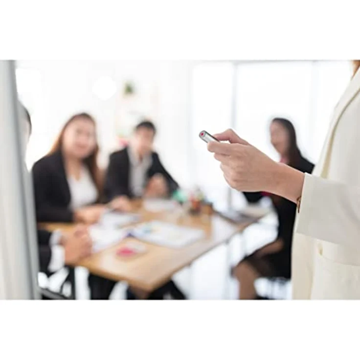 Hama Laserpointer rot aus Metall (Schlüsselanhänger, Presenter, Pointer, Laserklasse 2, mit Karabiner Anhänger, 50 m Reichweite, Laser Pointer, 0,8 MW, 640 nm) chrom – Bild 4