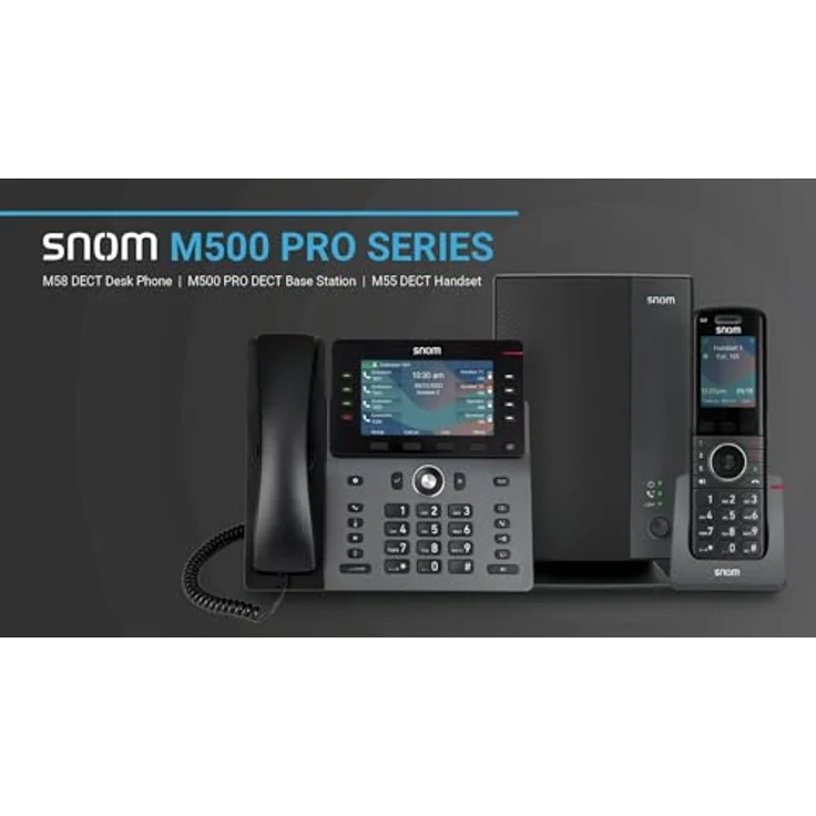 SNOM M58, Schnurloses DECT-Erweiterungstelefon mit Bluetooth, Rufnummernanzeige und beleuchteten Tasten – Bild 4