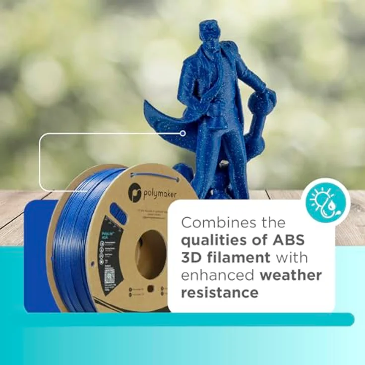 Polymaker ASA Filament 1.75mm Galaxie Blau, 1kg hitze- und wetterbeständig, für funktionale 3D-Druckteile – Bild 2