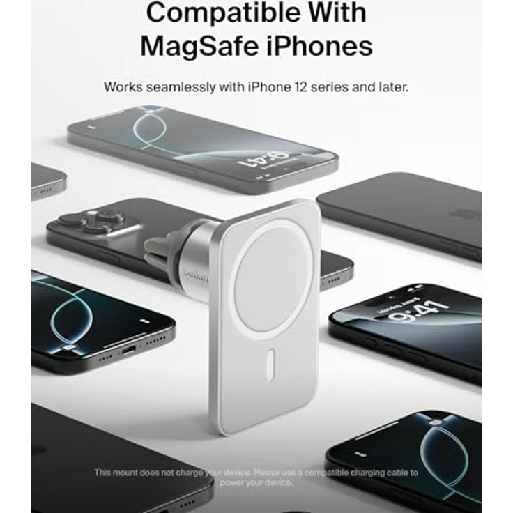 Belkin Magnetic Car Vent Mount PRO, Kfz-Lüftungshalterung mit MagSafe (iPhone 12 Serie) – Bild 3