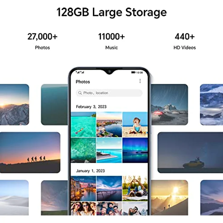 Honor 70 Lite, Smartphone 5G, 4GB+128GB, 6.5" 90Hz FullView Display, 5000mAh, Android 12, Dual SIM, Mitternachtsschwarz – Bild 5
