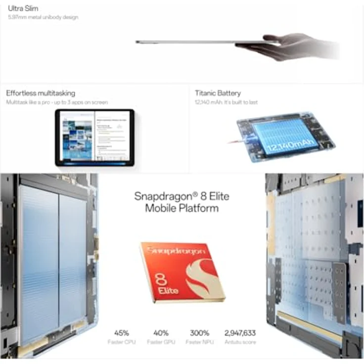 OnePlus Pad 3 512GB/16GB - Storm Blue – Bild 6