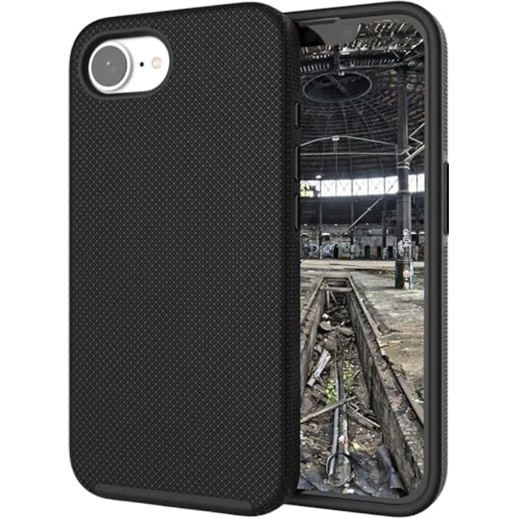JT Berlin BackCase Pankow Solid MS Silikon Hülle, Fallschutz nach US-Militärstandard, Wireless-Charging (Qi) optimiert, schwarz, kompatibel mit Apple iPhone 16e – Bild 1