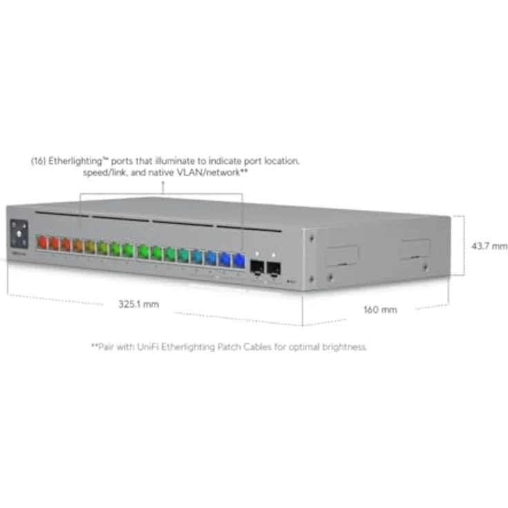 Ubiquiti Pro Max 16 Managed Switch 2x 10G SFP+, 4x 2.5GbE, 12x 1GbE (18 Ports), Netzwerk Switch by Ubiquiti – Bild 6