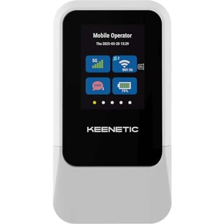 Keenetic Roamer 5G, Mobiler Hotspot mit Wi-Fi 6, 30 Geräte gleichzeitig, intelligentes Farbdisplay, Akku für den ganzen Tag, kompaktes Taschenformat – Bild 1