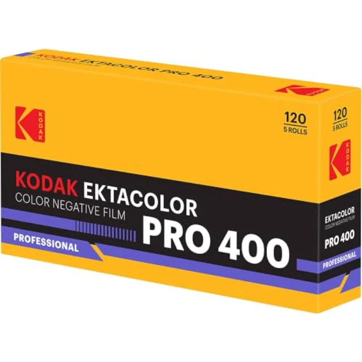 KODAK Eastman Ektacolor Pro 400 120-format, Farbnegativfilm mit ISO 400, 5 Rollen für hohe Schärfe und natürliche Hauttöne – Bild 2