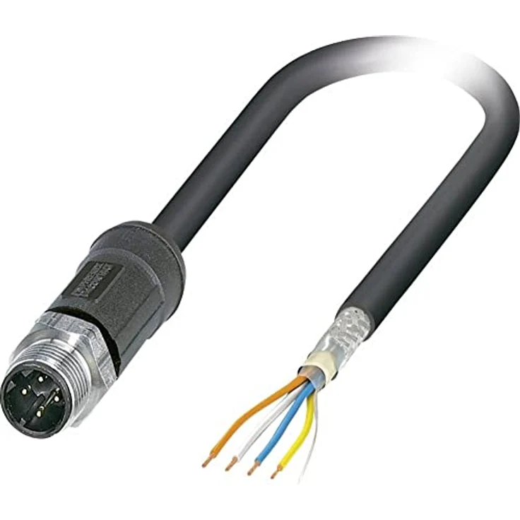 PHOENIX CONTACT VS-M12MSD/10.0-93X OD Netzwerkkabel, 10m Kabellänge, 4 Polig, 100 MBit/s, Schwarzgrau – Bild 1