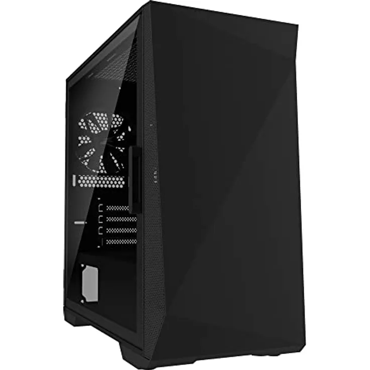 Zalman Z1 Iceberg (Schwarz) - PC-Gehäuse Mini Tower Micro-ATX mit gehärtetem Glas Panel