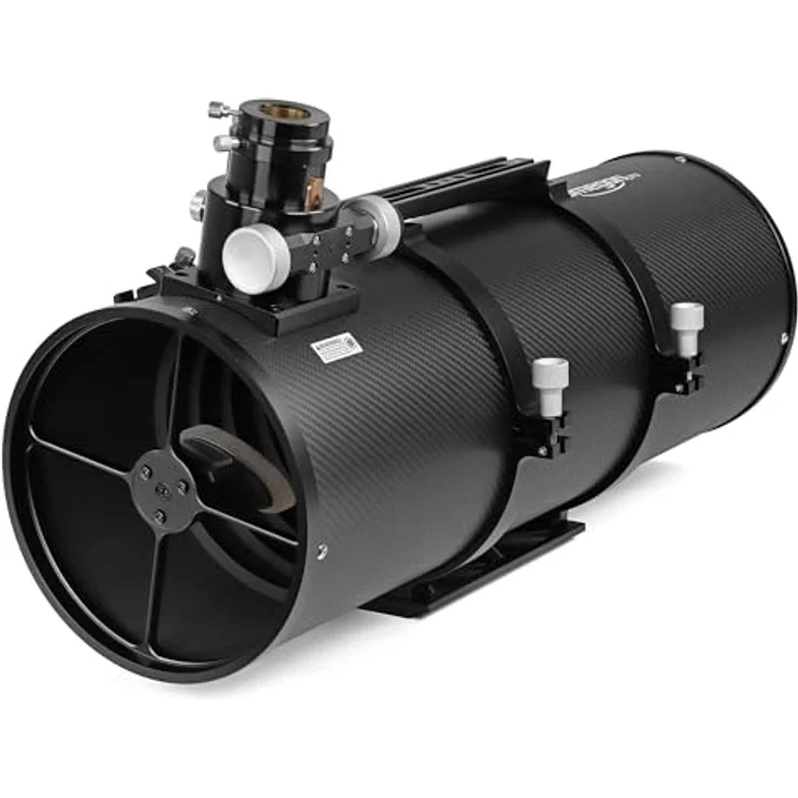 Omegon Teleskop Pro Astrograph Carbon OTA 203/800, Carbonfasertubus, stabiler R&P-Fokussierer 1:10 Untersetzung – Bild 6