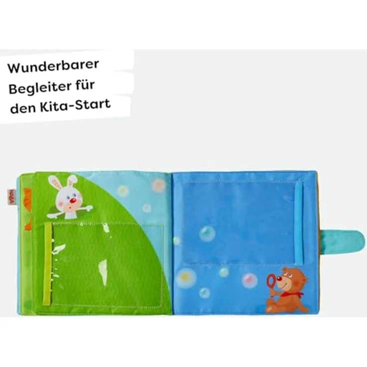 HABA 303143 - Baby-Fotoalbum Spielgefährten2 | Album aus Stoff mit 10 Seiten | Einstecktaschen für 8 Fotos im Format 10 x 15 cm | Ab 12 Monaten – Bild 9