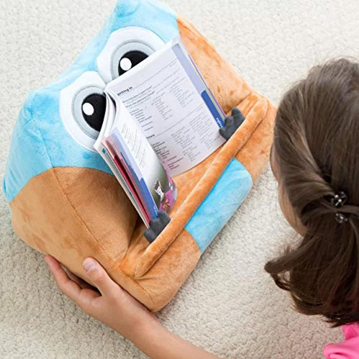 Cuddly Reader Tablet Kissen, Lesekissen Leseständer, Buchhalter Buchstütze, Tablethalter iPad Ständer Owliver – Bild 4