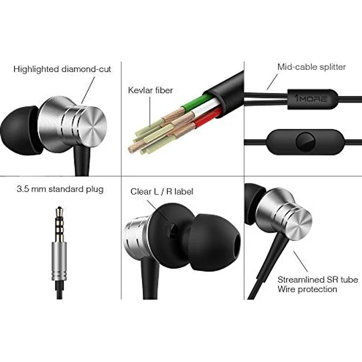 1MORE E1009 Piston Fit In-Ear Headphones silver Kopfhörer (9900100362-1) – Bild 5