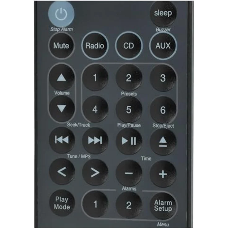 vhbw Fernbedienung für Bose Wave Music System III AWRCC3, AWRCC2, AWRCC1, ergonomisch, vorprogrammiert, voller Funktionsumfang – Bild 5