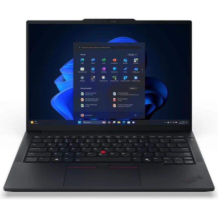 Lenovo ThinkPad E14 Gen 7, 14" Notebook mit AMD Ryzen 5 220, 32 GB RAM, 512 GB SSD, Schwarz – Bild 1