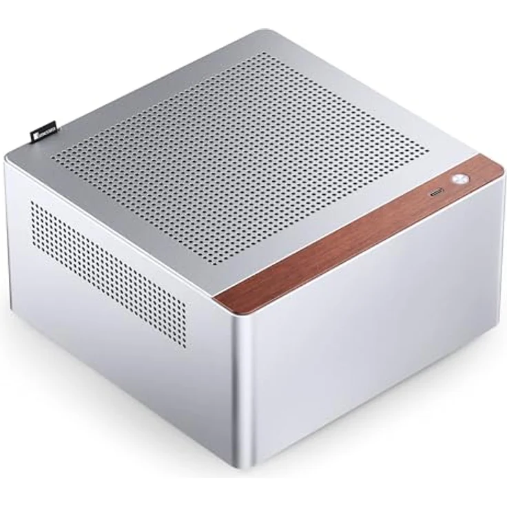 Jonsbo N10 Mini-Tower PC-Gehäuse, Mini-ITX, silber, mit Platz für 4x 2,5-Zoll-SSDs und zwei eingebauten Lüftern – Bild 1