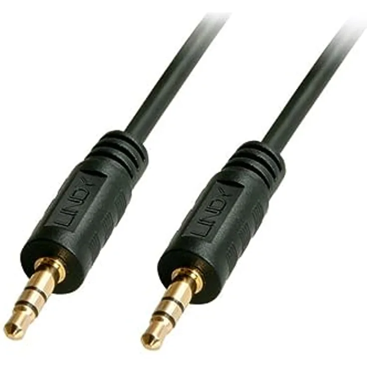 LINDY Premium Audio Kabel 2 x Klinke männlich 3,5 mm, 3 m, Schwarz
