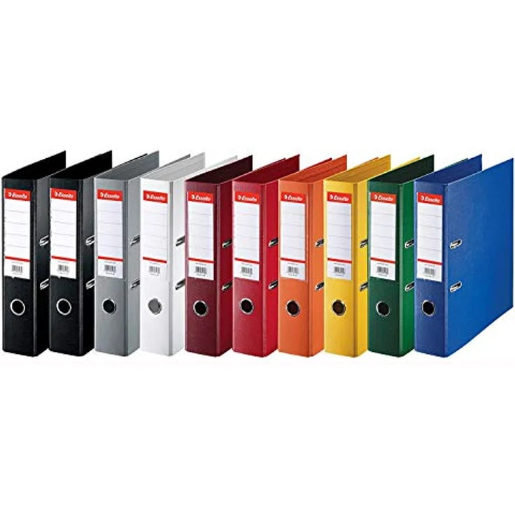 Dymo Esselte Standard Kunststoffmappen, DIN A4, 75 mm, laminiert, sortiert, 10 Stück – Bild 1