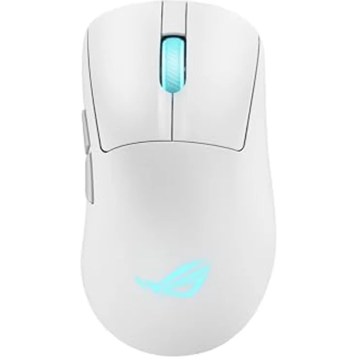 ASUS ROG Keris II Origin White, Wireless RGB Gaming-Maus mit 42.000 DPI, ROG Micro Switches II, ergonomisch, 65g leicht, Bluetooth, USB-C – Bild 1