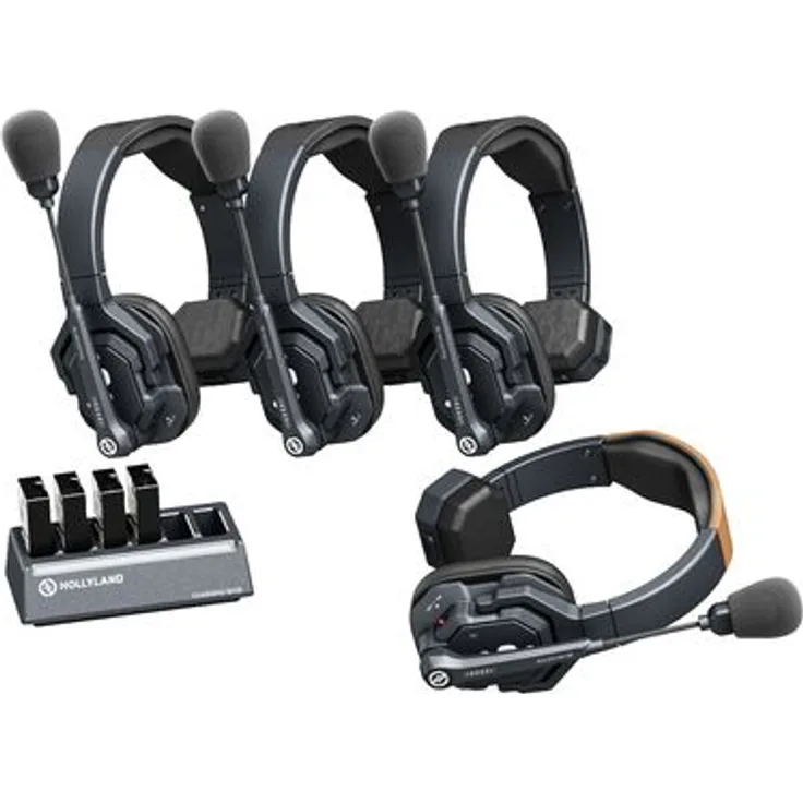 Hollyland Solidcom SE 4S, 4-Personen Headset mit Geräuschunterdrückung, Dual-Mic ENC, 350 m Reichweite, USB-C, wasser- und windbeständig
