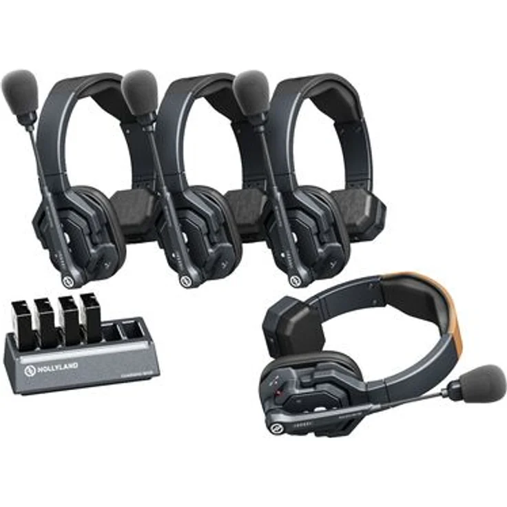 Hollyland Solidcom SE 4S, 4-Personen Headset mit Geräuschunterdrückung, Dual-Mic ENC, 350 m Reichweite, USB-C, wasser- und windbeständig