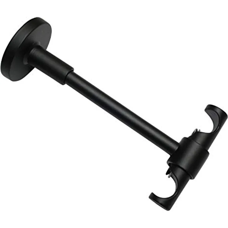 Gardinia Universal Deckenträger Memphis offen, schwarz, 13,5 cm, Ø 16 mm, drehbar, inkl. Befestigungsmaterial