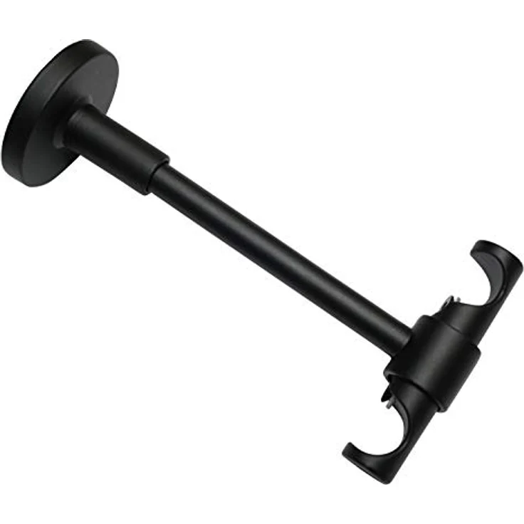 Gardinia Universal Deckenträger Memphis offen, schwarz, 13,5 cm, Ø 16 mm, drehbar, inkl. Befestigungsmaterial – Bild 1