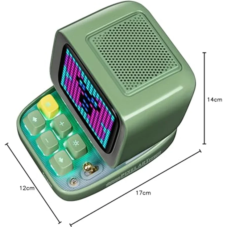 Divoom DitooMic, Bluetooth Lautsprecher mit 8 Stunden Akkubetrieb und Mini-Wireless-Mikrofon, Grün – Bild 10