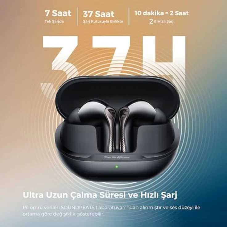 Soundpeats Air5 Pro, kabellose Earbuds mit aktivem Noise Cancelling, schwarz – Bild 7