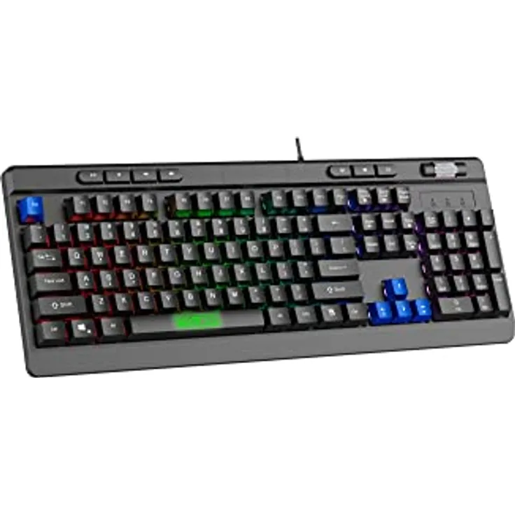 SPARCO SPMEMKEYBOARD TECLADO USB QWERTY INGLÉS DE EE. UU. NEGRO