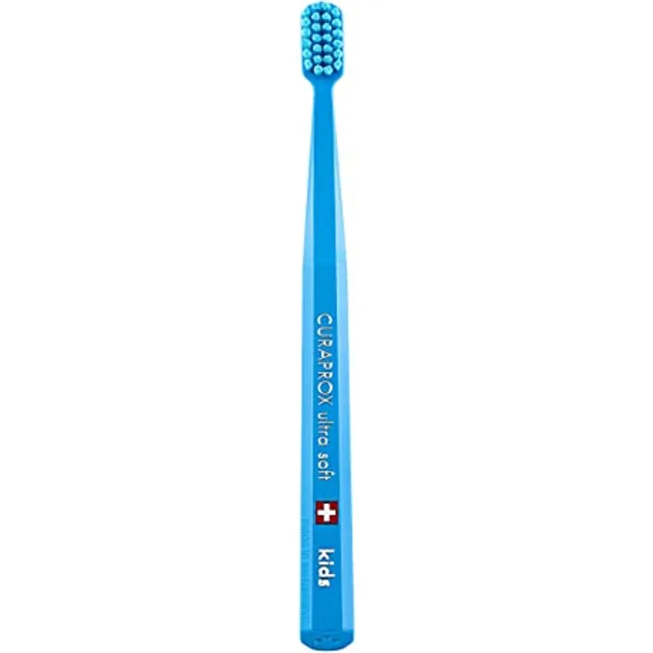 CURAPROX CS Kids Zahnbürste - Handzahnbürste für Kinder mit 5500 Ultra Soft CUREN Borsten und kleinem Bürstenkopf - Blau - Preisvergleich