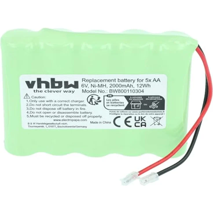 vhbw NiMH Universal Akku Akkupack 2000mAh 6V 5x AA – Bild 4