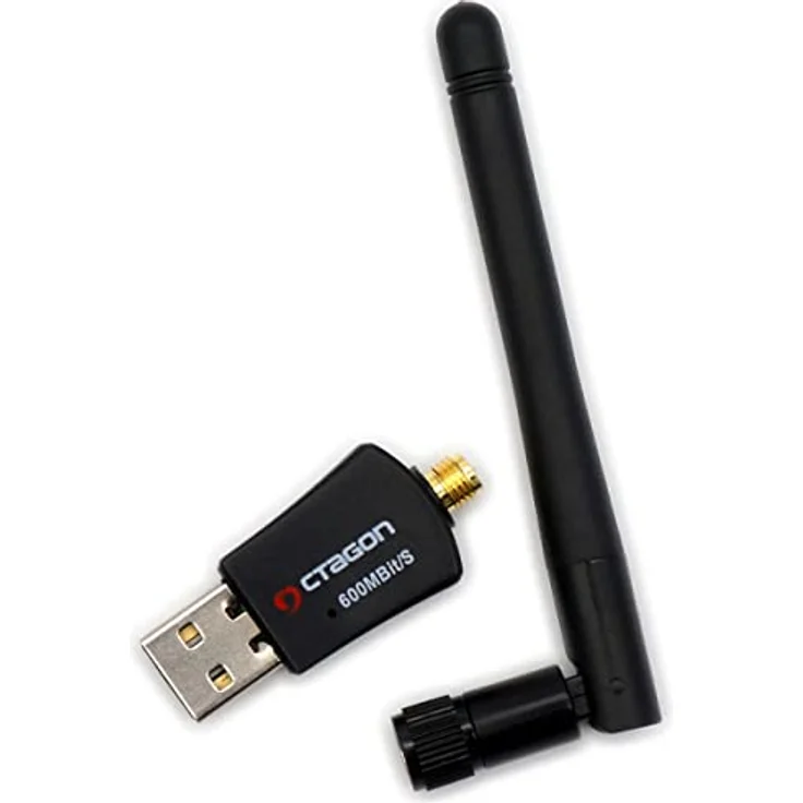 Octagon WL618 Optima WLAN 600 Mbit/s +2dBi Antenne USB 2.0 Adapter, schwarz – Bild 3