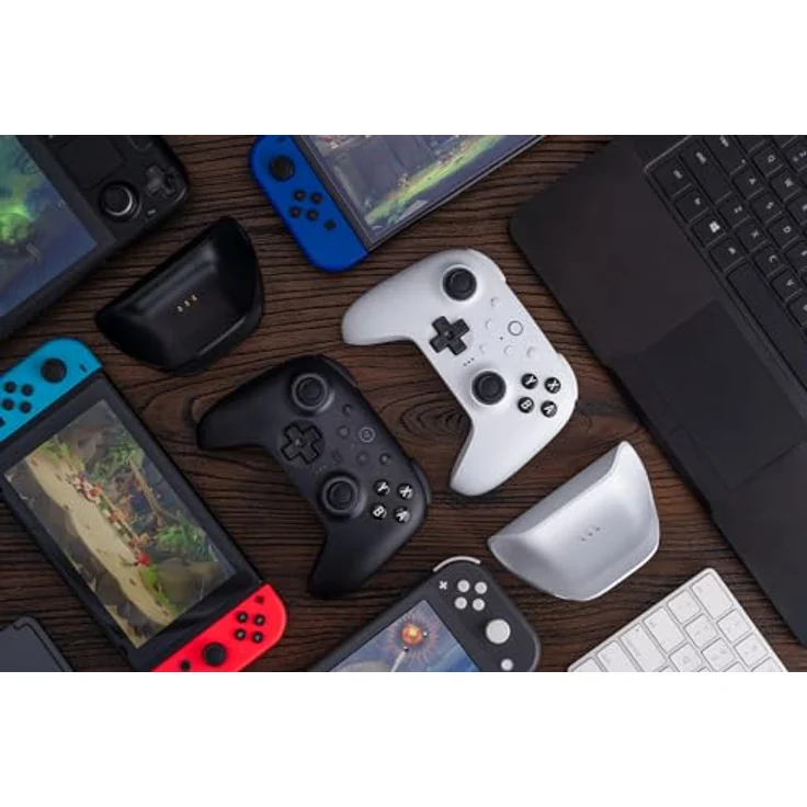 8bitdo Ultimate 2 Wireless Gaming Controller für Windows und Switch, Weiss, mit TMR Joysticks, anpassbarer RGB-Beleuchtung und programmierbaren Back Paddle Buttons – Bild 7