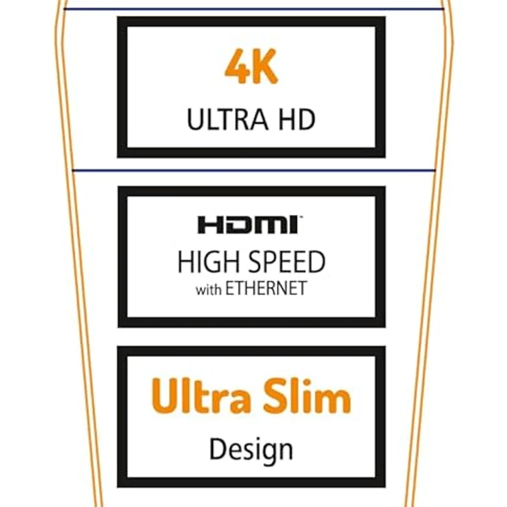 Hama HDMI™-Kabel Ultra-Slim, 1m - High-Speed Übertragung, 4K Ultra-HD, HDR, HEC, Schwarz – Bild 2