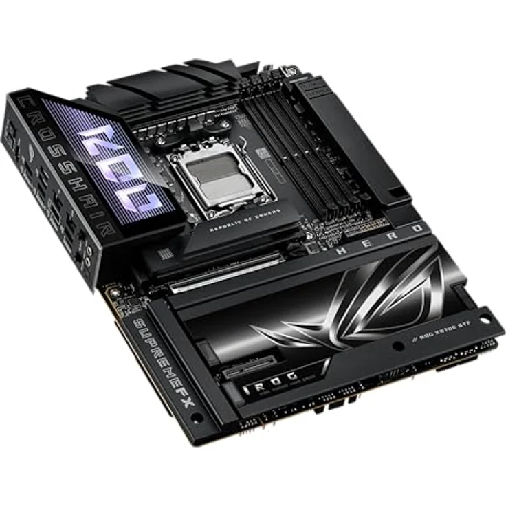 ASUS ROG CROSSHAIR X870E DARK HERO, ATX Gaming Mainboard mit AMD AM5 Sockel, 20+2+2 Power Stages, DDR5, Wi-Fi 7, 10Gb Ethernet, schwarz – Bild 9