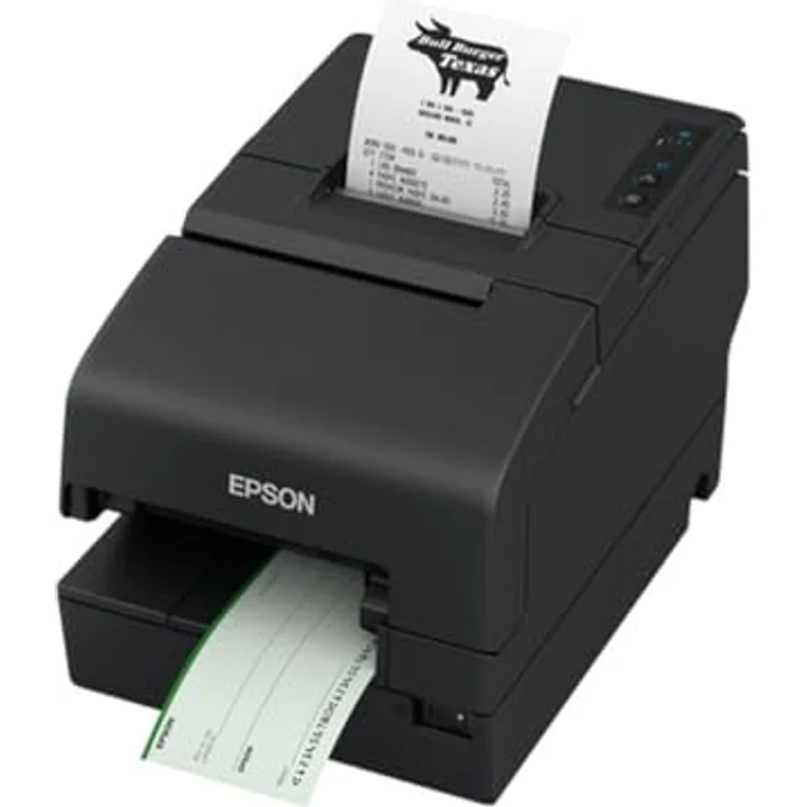 Epson TM-H6000VI, Thermodrucker mit Cutter, USB/RS232/Ethernet, 500 mm/s, schwarz – Bild 2
