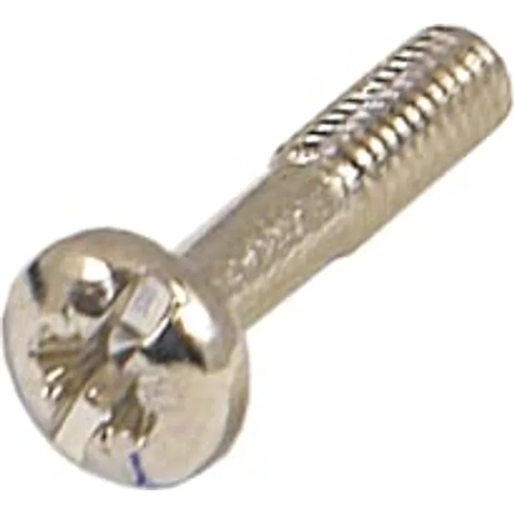 Schroff Halsschraube, Kreuzschlitz/Schlitz (M2,5x12,3), Stahl vernickelt, 100 Stück