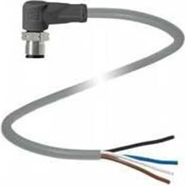 Pepperl & Fuchs Verlängerungskabel V1S-WV4A-10M-PVC, 10 m, 4-polig, M12 gewinkelt, IP67, grau