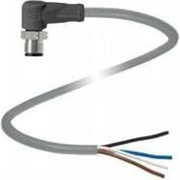 Pepperl & Fuchs Verlängerungskabel V1S-WV4A-10M-PVC, 10 m, 4-polig, M12 gewinkelt, IP67, grau