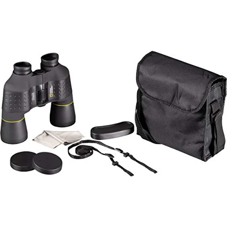 National Geographic Fernglas 10x50 Porro mit Mitteltriebfokussierung, robuster Gummiarmierung und Stativanschlussgewinde inklusive Transporttasche – Bild 5
