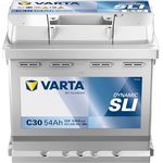 VARTA C30 Silver Dynamic 54Ah 530A Autobatterie, wartungsfrei, hohe Startleistung, Maße 207 x 175 x 190 mm