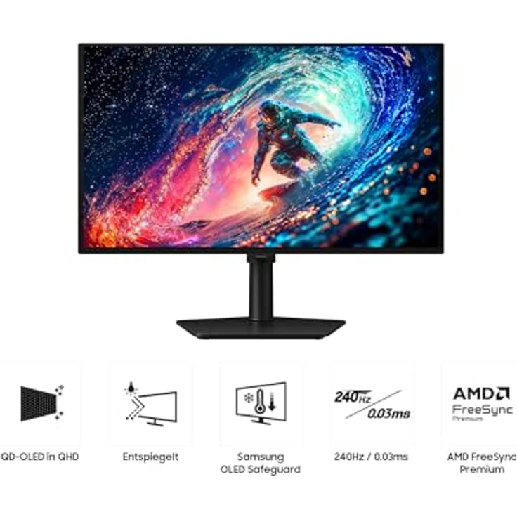 Samsung Odyssey OLED G61SH, 27" QHD Gaming Monitor mit 240Hz, 0,03ms Reaktionszeit und Glare Free Technologie – Bild 5