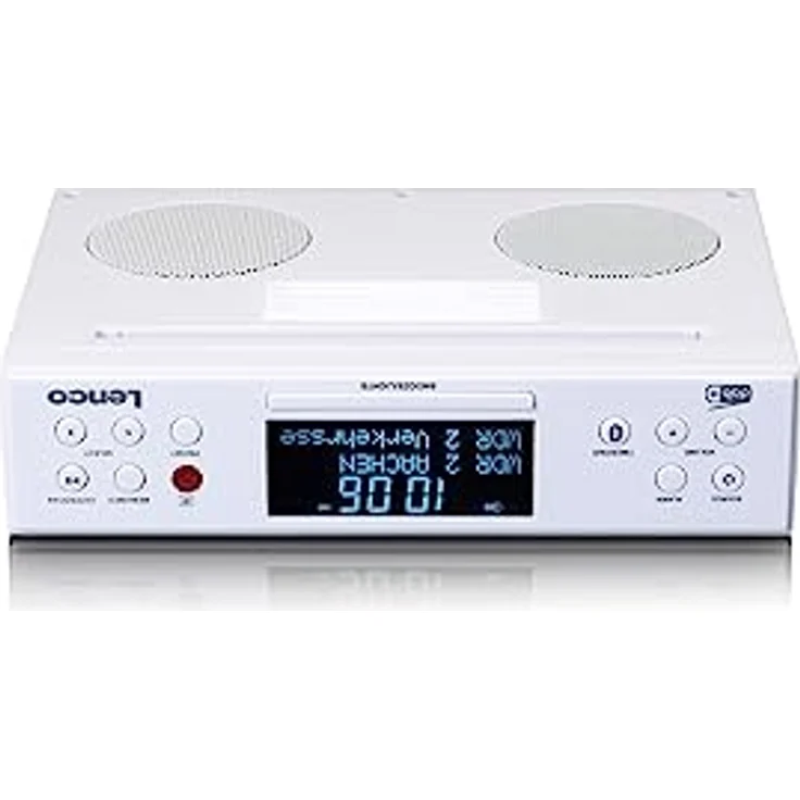 Lenco KCR-190 DAB+ Unterbau-Küchenradio - Bluetooth - PLL FM - 30 Senderspeicher - LED Display und Licht - Timer - Wecker - weiß – Bild 5