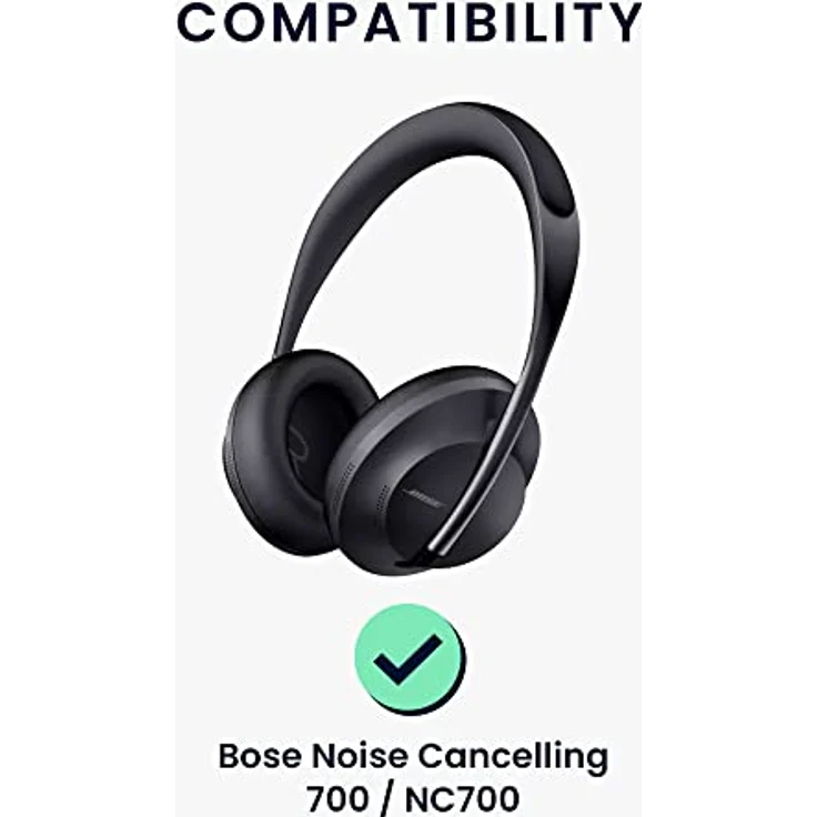 kwmobile 2X Ohrpolster kompatibel mit Bose Noise Cancelling 700 / NC700 - Kopfhörer Polster aus Kunstleder für Over Ear Headphones, in edler Lederoptik – Bild 2