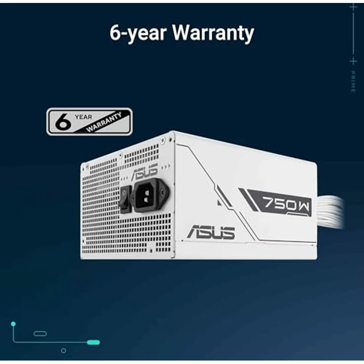 Asus Prime 750W Netzteil ATX 80PLUS® Bronze, White Edition, effiziente Stromversorgung für PCs und Gaming-Rigs, Lüfter mit Doppelkugellagern – Bild 6