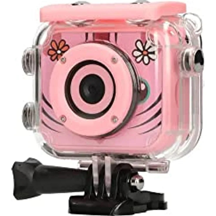EXTRALINK Kinderkamera Digitalkamera 1080P 30fps, wasserdichte Kids Kamera IP68, 2 Zoll Bildschirm, Speicherkartenkapazität bis zu 32 GB, Rosa