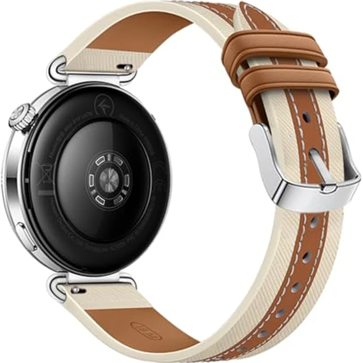 GIOPUEY Echtleder Armband für Huawei Watch GT 6 41mm/GT5/GT4, verschleißfest und atmungsaktiv, braun – Bild 2