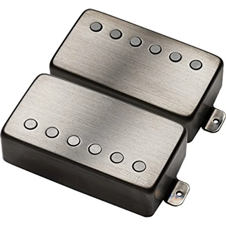 EMG JH "HET" Set BRBC, Aktives James Hetfield Signature Humbucker Set mit brushed black chrome Finish, inkl. lötfreiem Installationssystem – Bild 1