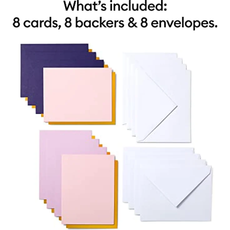 Cricut Joy Cut-Away Cards A2 8-Pack, 10,8 x 14 cm, mehrfarbige Reliefkarten mit Umschlägen - Rain Sampler – Bild 3